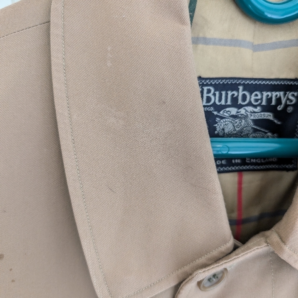 STUNNING Vintage 90s BURBERRY Luxury Designer Trench Long Men Coat - Picture 12 of 15